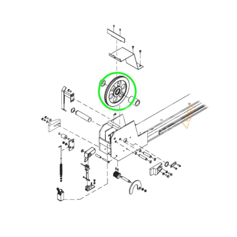 1-spårs remhjul för OMCN 4-pelarlyftar