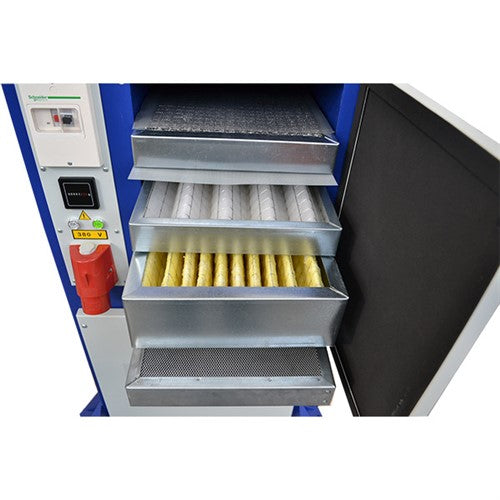 Mobil mekanisk filterenhet med kolfilter