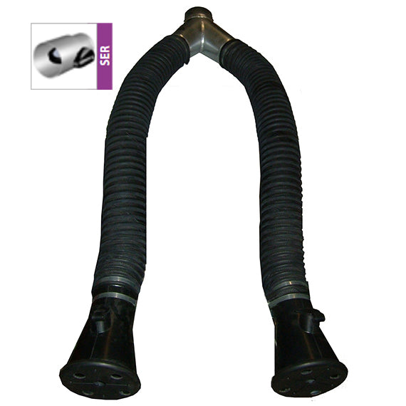 Avgasslang med Y-adapter och munstycken