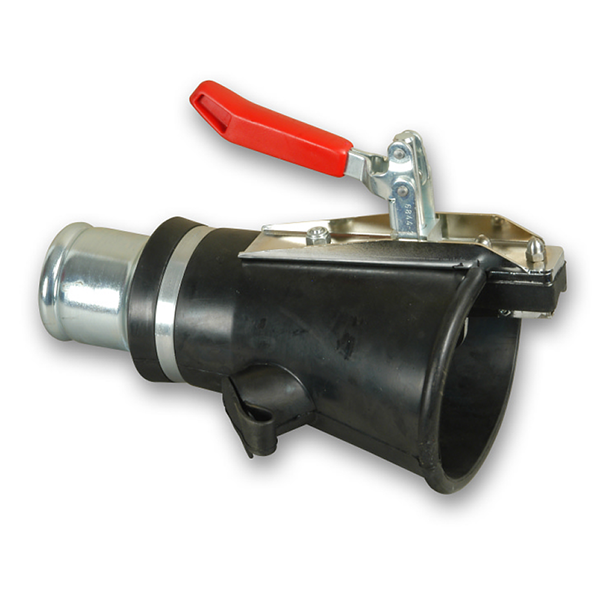 Avgastratt för gummislang, 125 mm / 140 mm anslutning