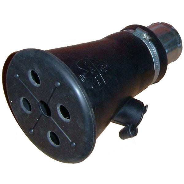 Avgastratt för gummislang, 75 mm / 140 mm anslutning