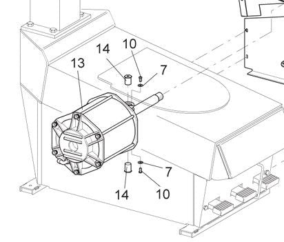 Bead breaker-cylinder till Ravaglioli hjulhållare
