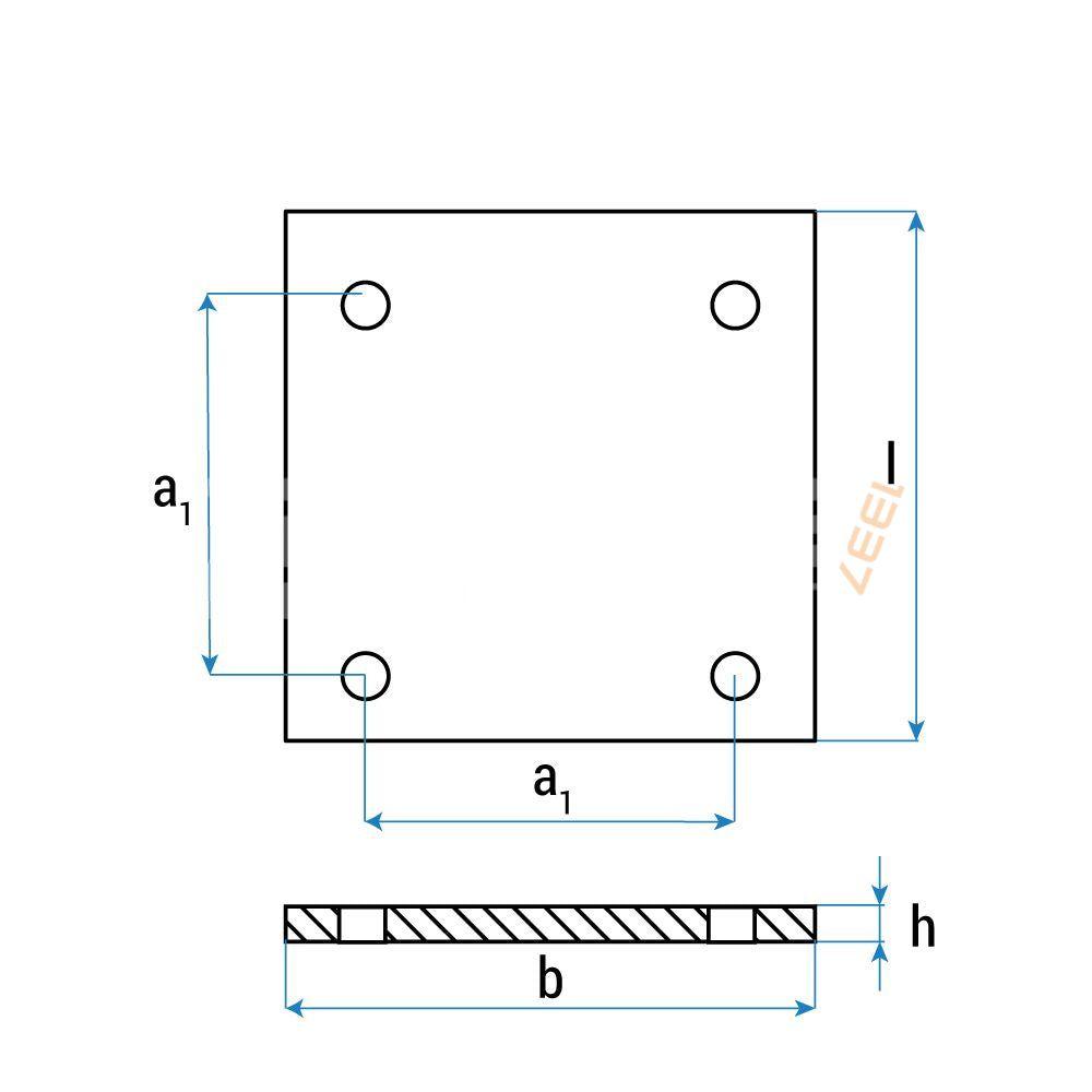 Gummiplatta Nussbaum lyftar 325 x 325 x 20 mm