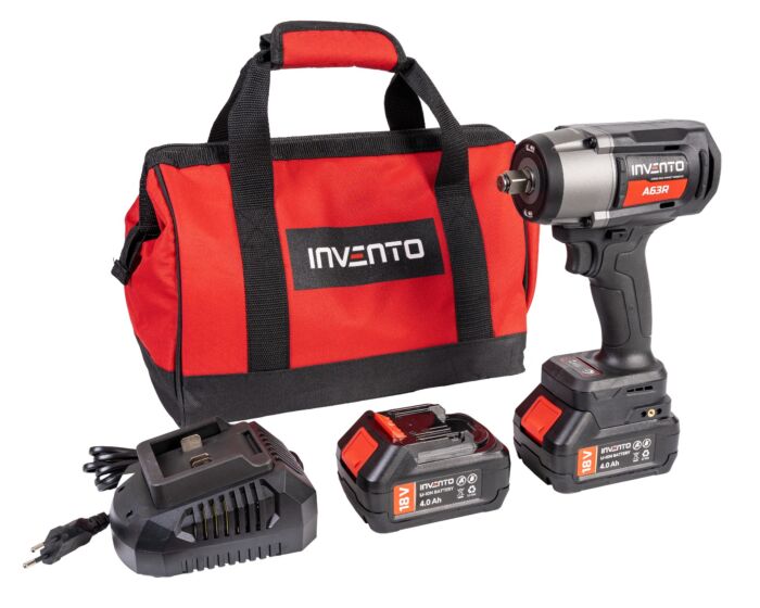 Batteridriven Mutterdragare - INVENTO A63R 1/2” 1180 Nm – Komplett set med väska