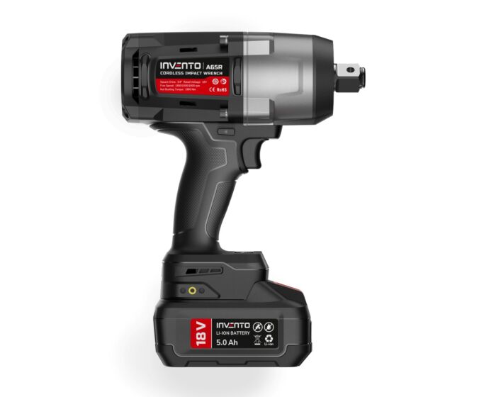INVENTO A65R 3/4” Slagnyckel – Batteridriven 1980 Nm med 2x 5Ah Batterier