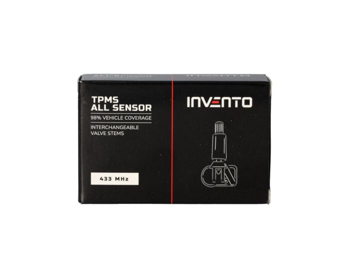 INVENTO TPMS Sensor 433/315 MHz – Universal för Europa/USA – Aluminium Svart