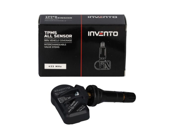INVENTO TPMS Sensor 433/315 MHz – Universal för Europa/USA – Gummi
