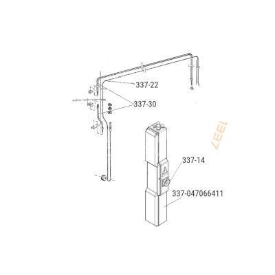 Likastyrningsvajer för Ravaglioli KPX / KPN Ø = 1,5 mm, 13 m längd