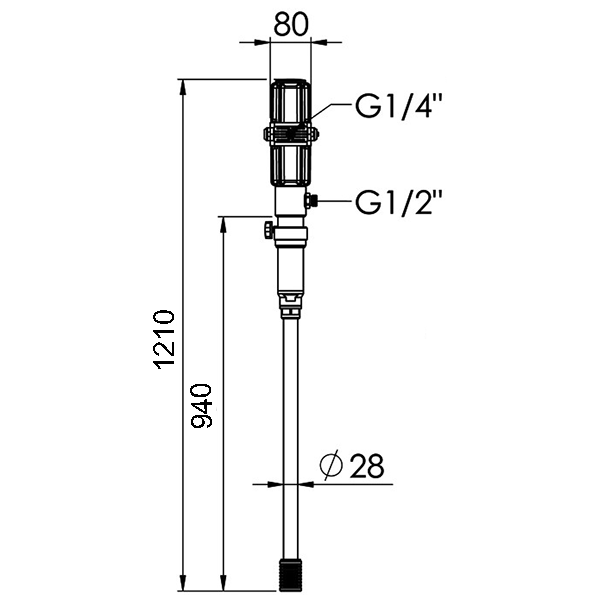 Oljepump 4:1 inkl. 5m slang och digitalt oljehandtag