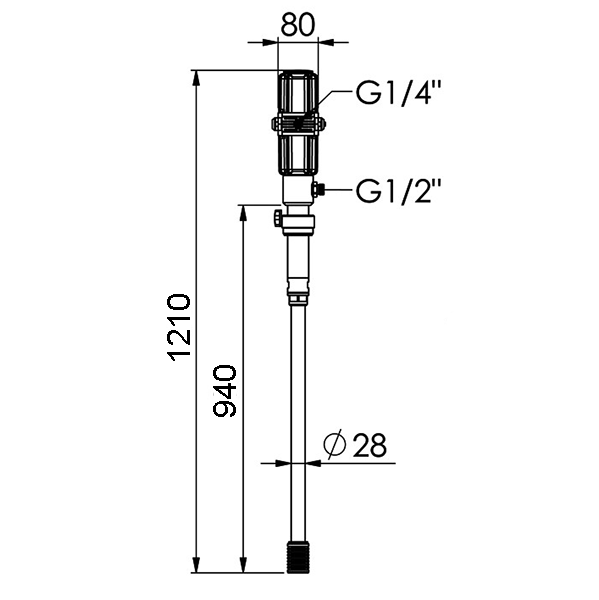 Oljepump 6:1 inkl. 5m slang med digitalt oljehandtag