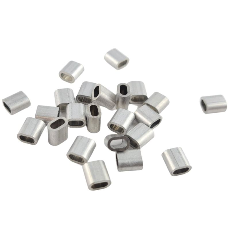 Pressklämma 1,5 mm aluminium för stålvajer