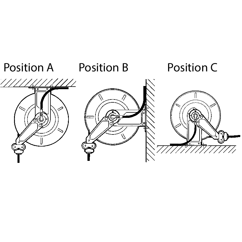 Slangupprullare för olja 60 bar, 13 mm, 15 meter