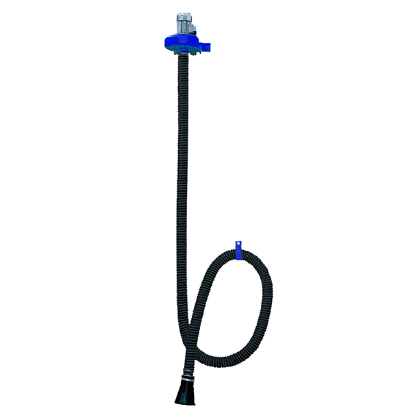 Väggmonterad fläkt 0,5 hk med 5 m avgasslang och anslutning