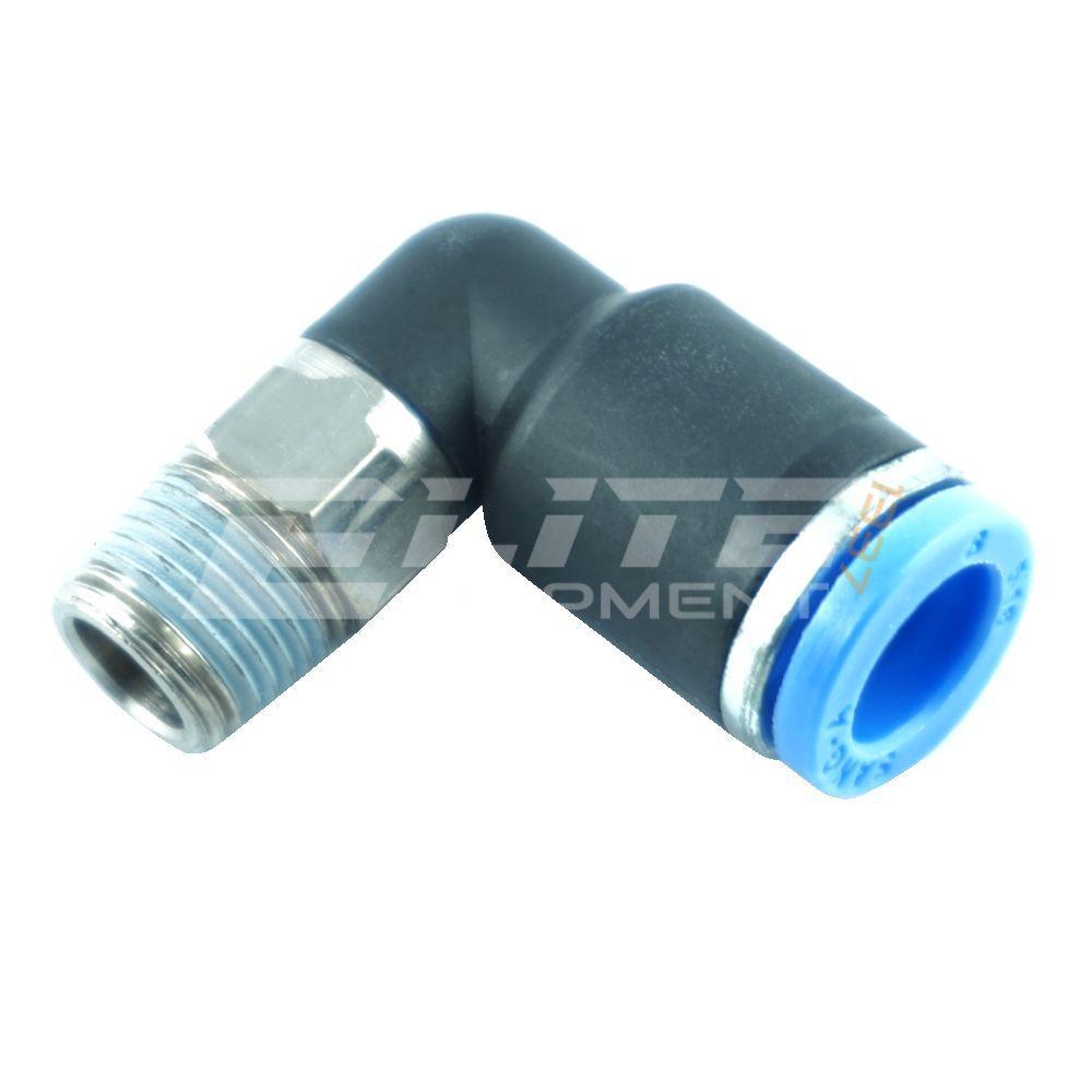 Vinklad luftkoppling R1/8" Ø 8 mm för däckmaskin