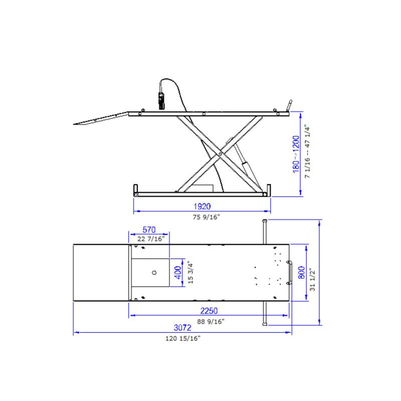 ATV-Lyft REMO Powerlift RT-1000 (1000kg lyftkapacitet)