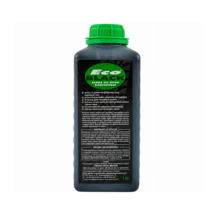 ECO BLACK däckfärg, 1 l, koncentrat