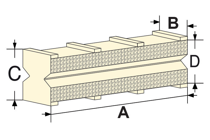 Stabiliseringsblock Gul 457x90x105 mm