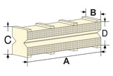 Stabiliseringsblock Gul 457x90x105 mm