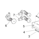 Luftfördelningsventil för Ravaglioli monteringsmaskin G1061.24, G1041.24, G1001.24