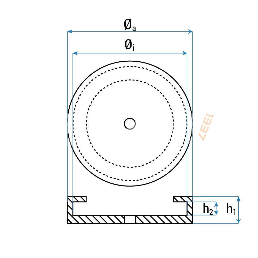 Lyftgummi för Herrmann och Longus PL 2.30 » Ø130 x 17 mm