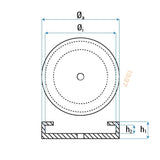 Lyftgummi för JAB Becker - Ø120 x 17 mm