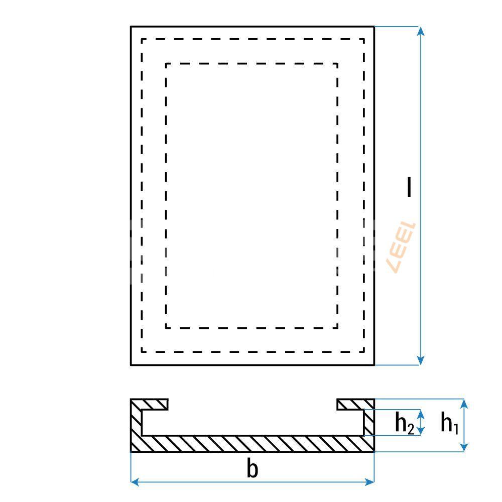 Lyftgummi för Hofmann fyrkantig version 162x91x25 mm