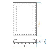 Lyftgummi för Hofmann fyrkantig version 162x91x25 mm