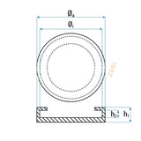 Lyftgummi för Ravaglioli KPN, KPS, KPX, 190 Ø125 x 25 mm