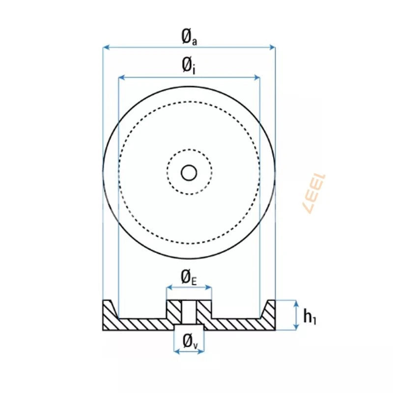 Lyftgummi för TWIN BUSCH, ATH Heinl 140×22 mm