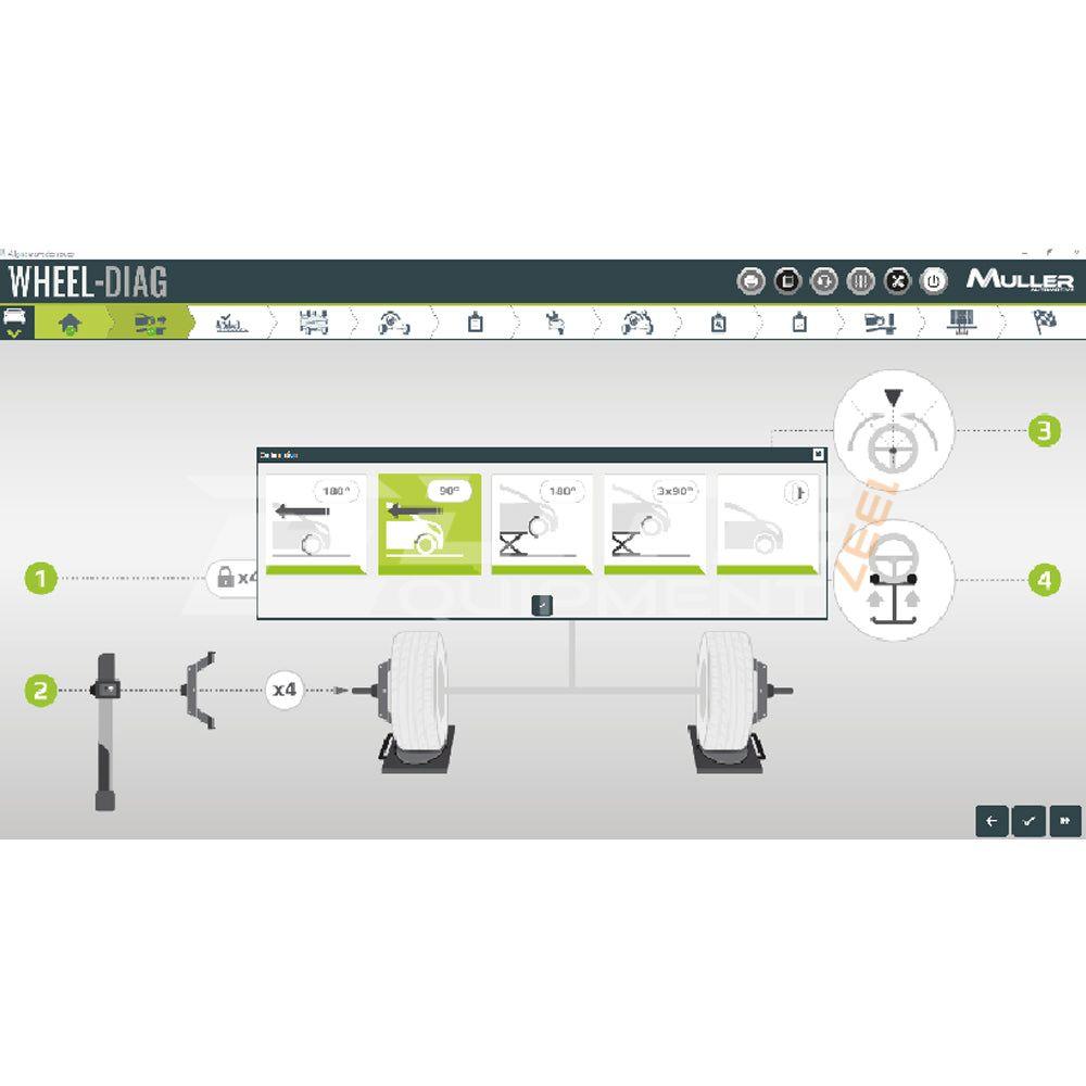 Hjulinställare för 2-pelarlyft & saxlyft - Wheel-Diag från MULLER