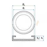 Ravaglioli lyftgummi – Ø148x26mm – förstärkt