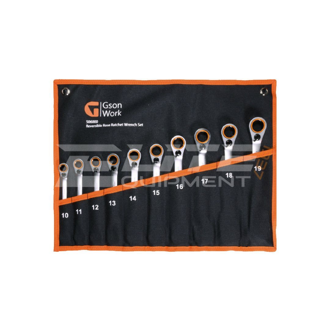 Spärrnycklar Reversible Rose Ratchet Wrench Set 10-19mm