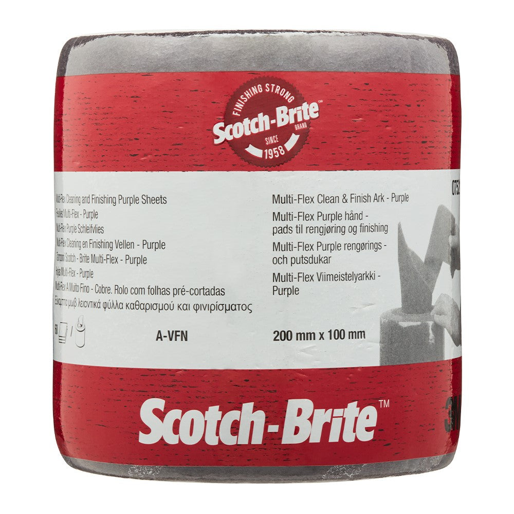 Scotch-Brite Multi-Flex Pre-Cut, 60 ark på rulle – 100×200 mm