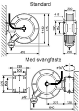 Slangupprullare för Spillolja PVC/PU Sugslang 19x27mm 10m med 70cm Anslutningsslang