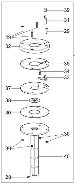 Styrhjulshållarfäste till Ravaglioli maskiner